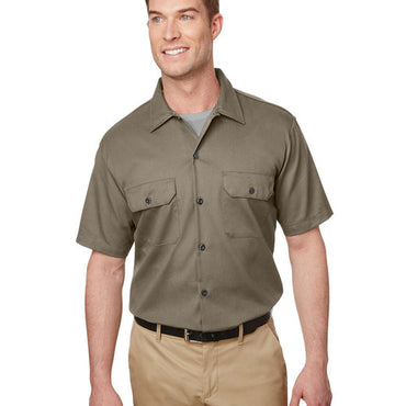 WS673 Dickies Men's Short Sleeve Slim Fit Flex Twill Work Shirt