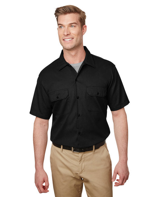 WS673 Dickies Men's Short Sleeve Slim Fit Flex Twill Work Shirt