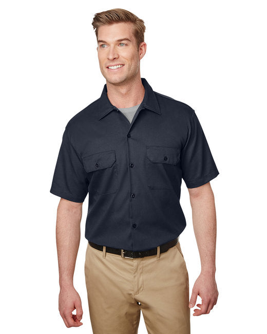 WS673 Dickies Men's Short Sleeve Slim Fit Flex Twill Work Shirt