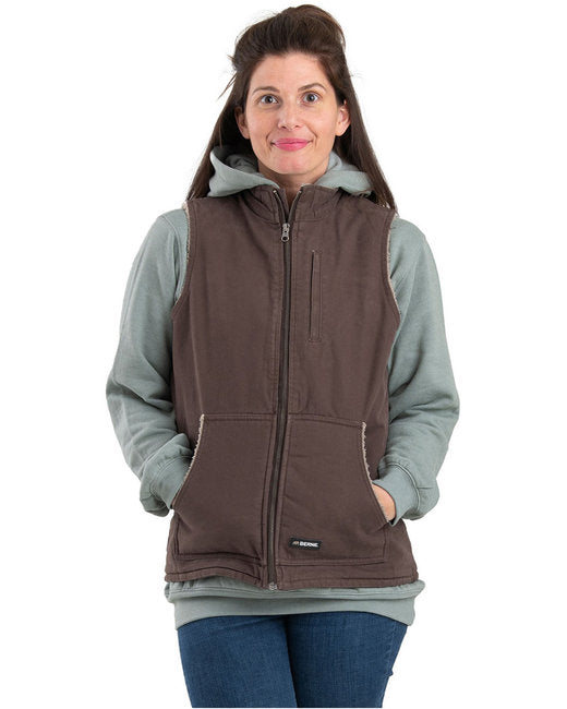 WV15 Berne Ladies' Sherpa-Lined Softstone Duck Vest