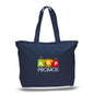 Q-Tees Canvas Zipper Tote Bag