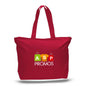 Q-Tees Canvas Zipper Tote Bag