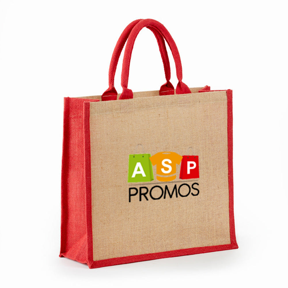 All Natural jute grocery tote with rope handles